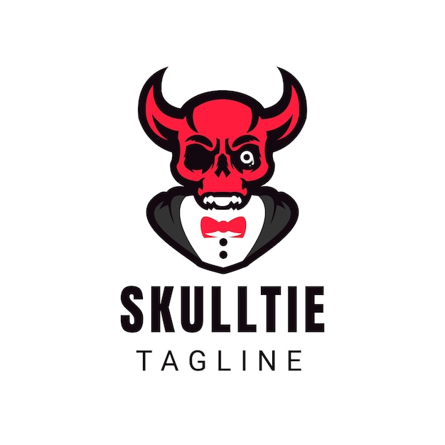 Skulltie Logo Vector Design