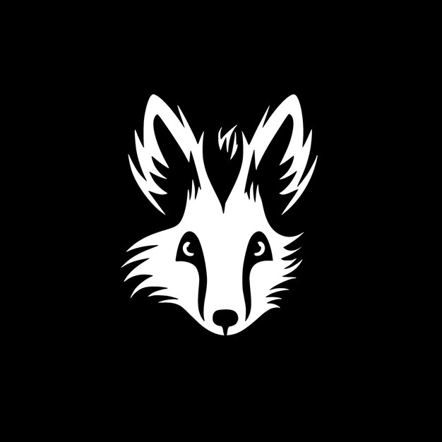 Vector skunk minimalist en flat logo vector illustratie