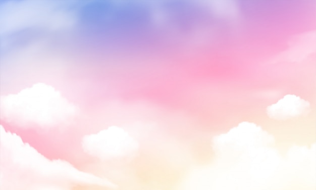 sky background and pastel color.