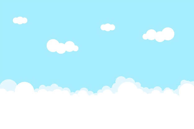 Sky background vector graphics in flat style