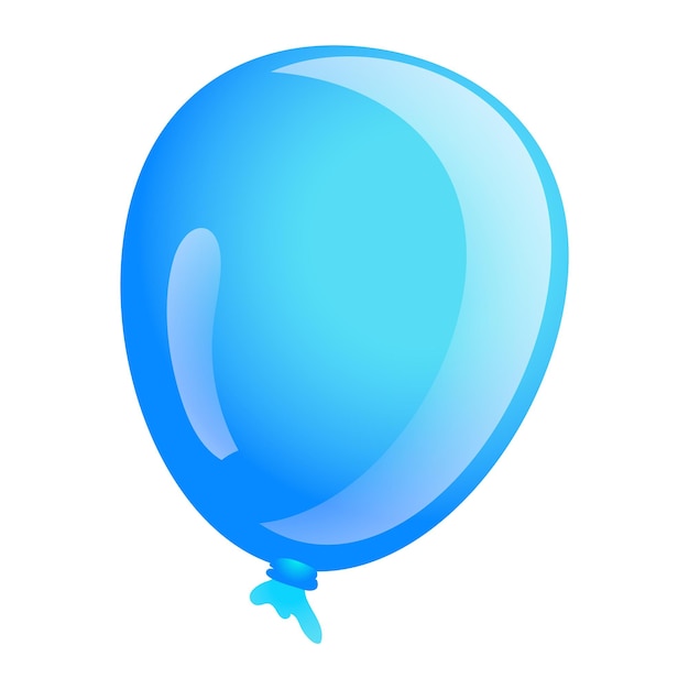 Vector sky blue ballon icon cartoon van sky blue ballon vector icon voor webontwerp geïsoleerd op witte achtergrond