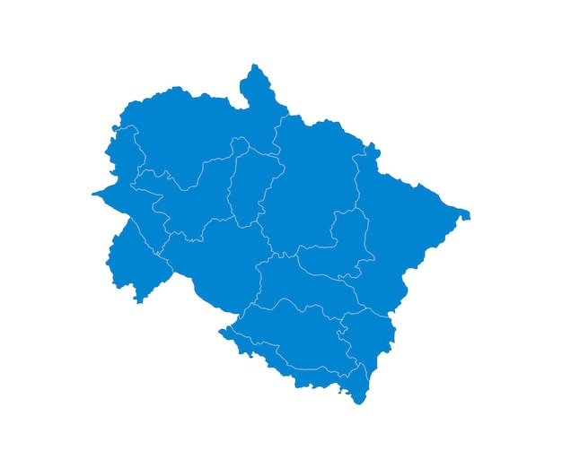 スカイブルーのカラーウッタラーカンド州地図ウッタラーカンド州と地区の政治行政地図