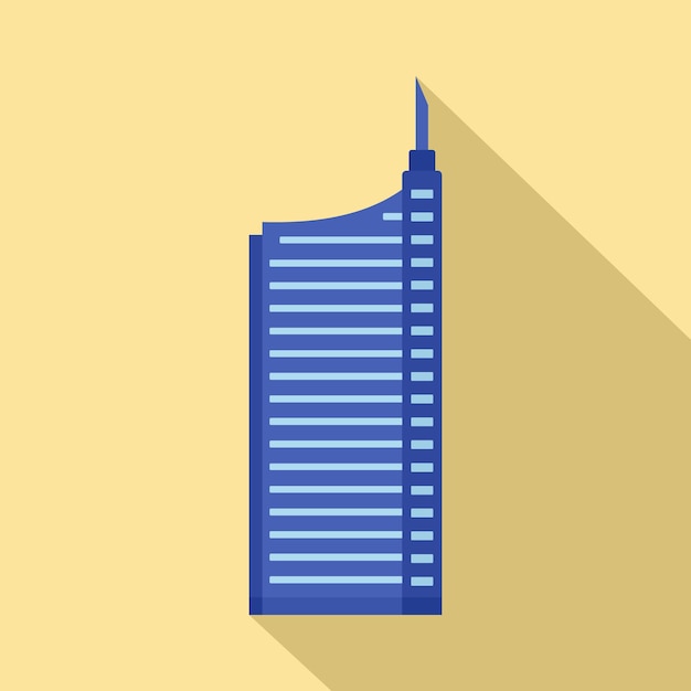 Sky building icon Flat illustration of sky building vector icon for web design