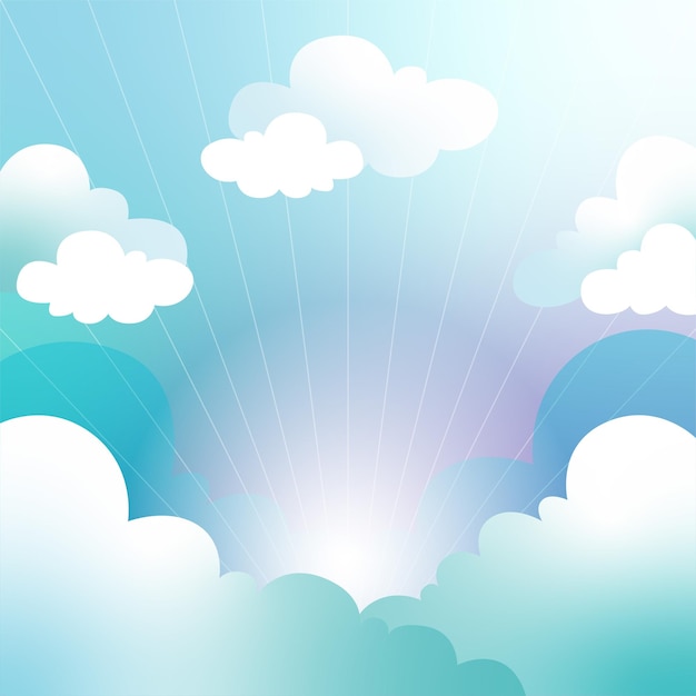 Sky cloud background blue gradient