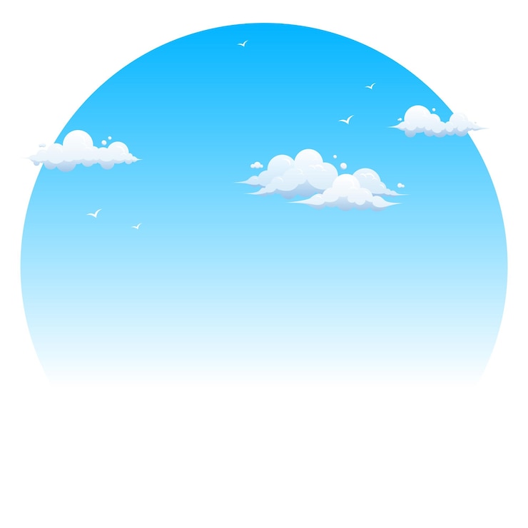 Vector sky cloud border background illustration design