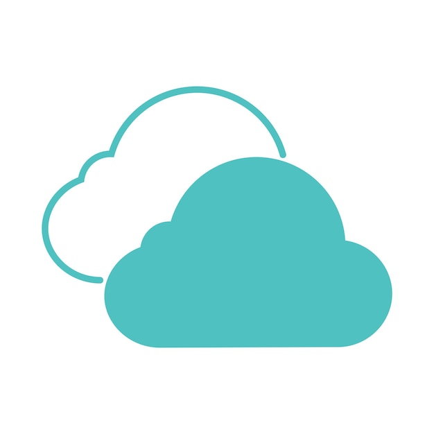 Vector sky cloud vector cloud storage icon computer cloud network symbol