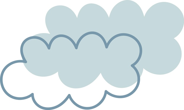 Vector sky clouds icon