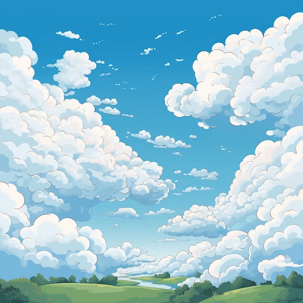 ベクトル 雲の天気空気自然白い雲の青い日光の背景夏の囲気