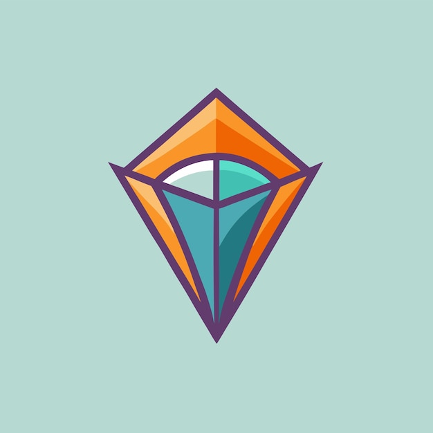 Sky Dance Designing a Unique Kite Icon in Vector for a Distinctive Logo