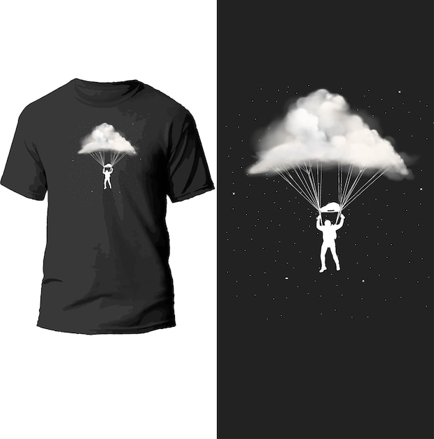 Sky Diving T Shirt Design