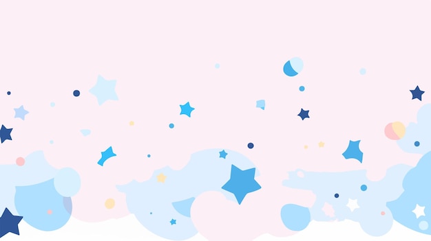 the sky is pink and the stars are blue and the stars are blue