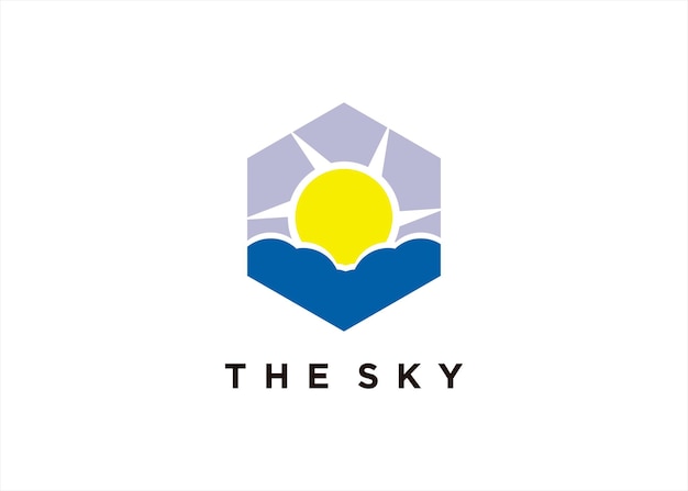 sky logo cloud met zomerconcept