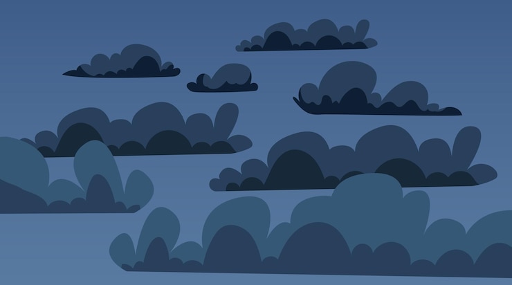 Vector sky night sunset concept vector flat graphic design illustration