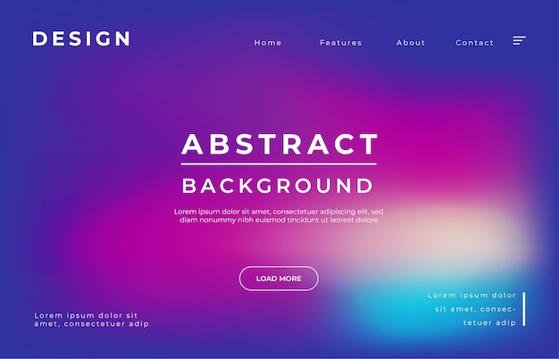 Vector sky space landing page