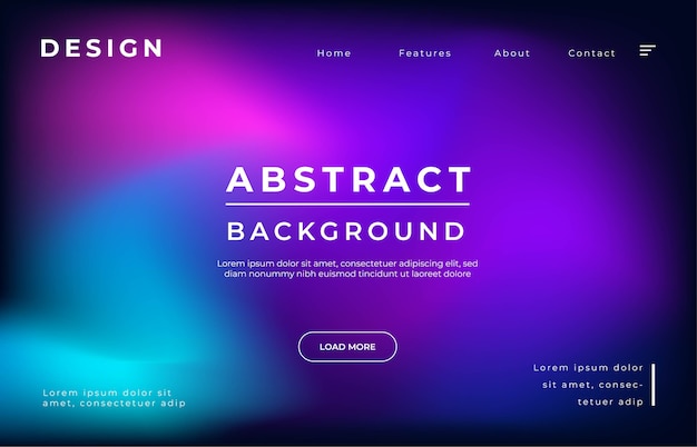 Vector sky space landing page