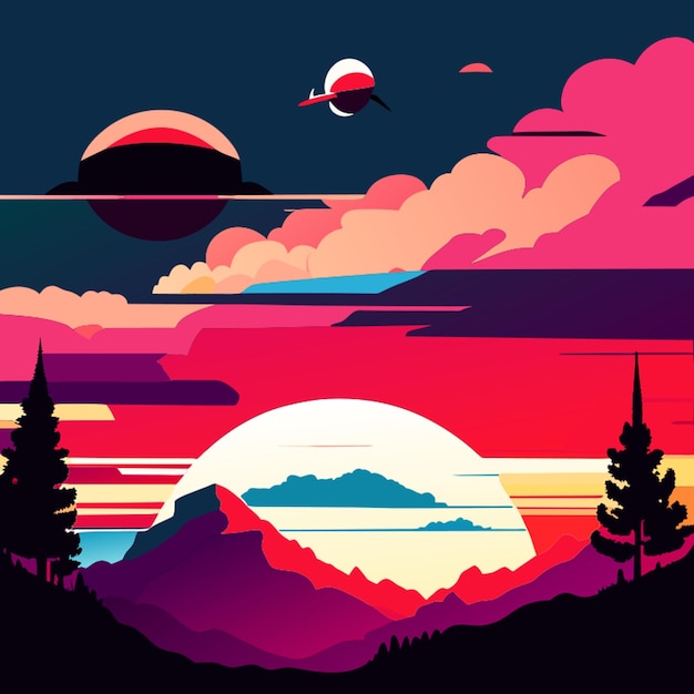 sky vector illustration