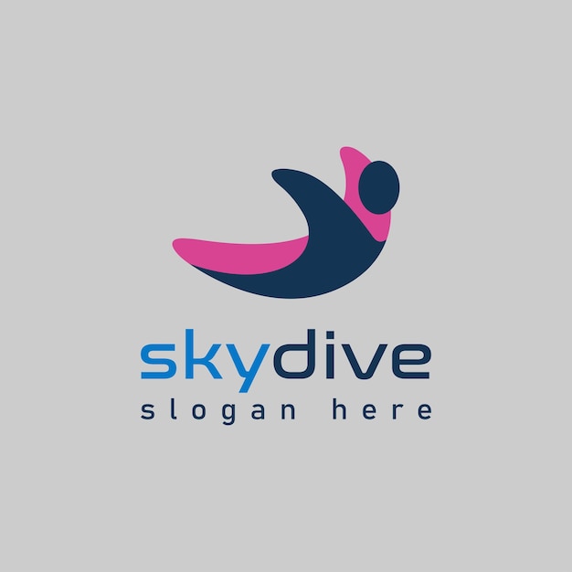 Skydiving Logo Illustration Parachuting Hang Gliding Paragliding