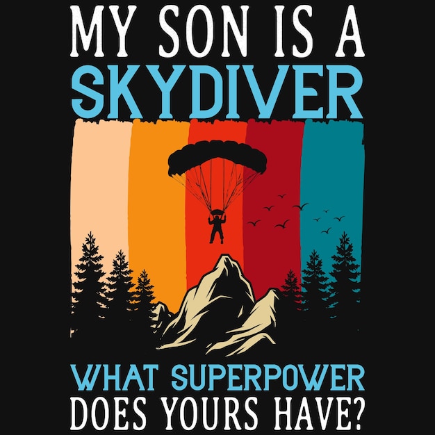 Skydiving tshirt design