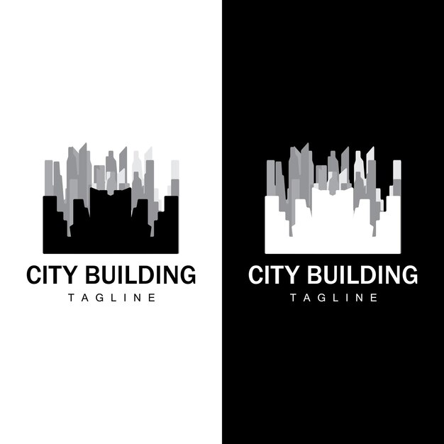 Skyline Building Logo Simple Modern Design Vector Illustrator Template