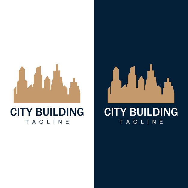 Skyline building logo simple modern design vector illustrator template