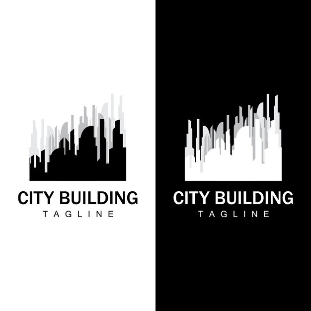 Skyline Building Logo Simple Modern Design Vector Illustrator Template