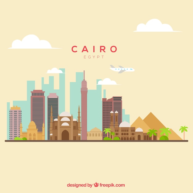 Skyline di cairo, egitto