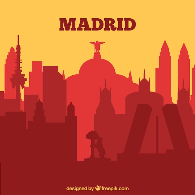 Вектор skyline of madrid