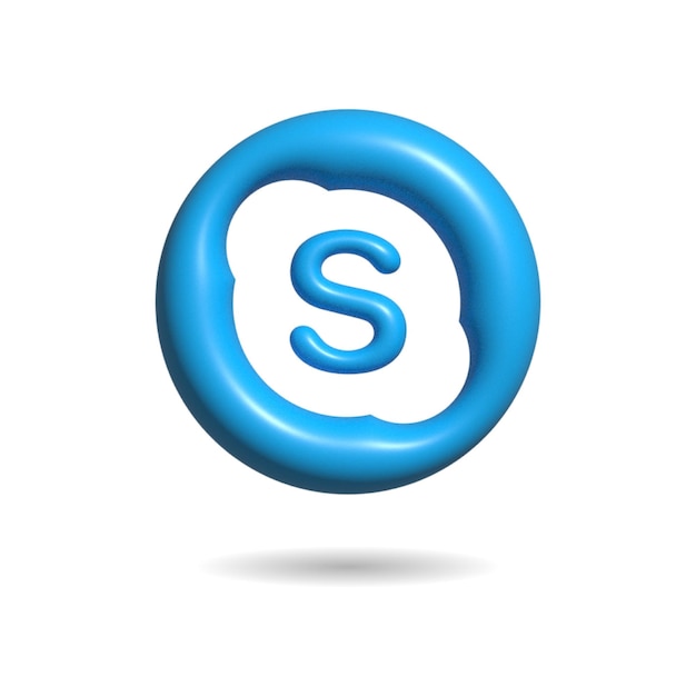 Vector skype 3d circle icon