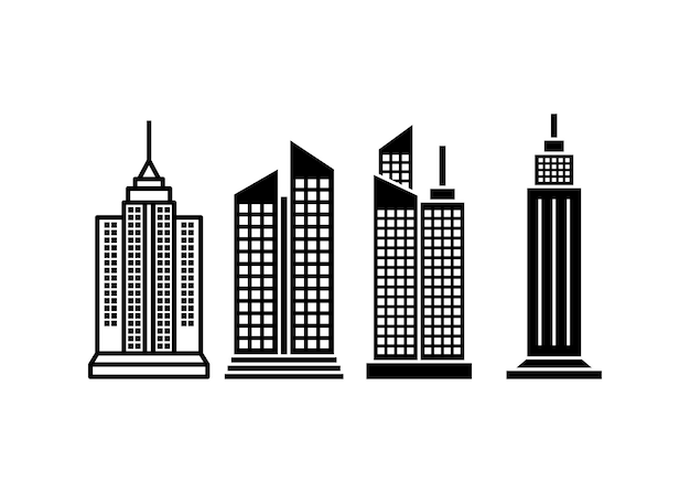 Skyscraper icon design template vector isolated