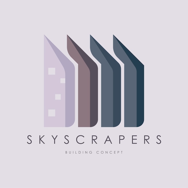Skyscraper Logo Design Concept Vector