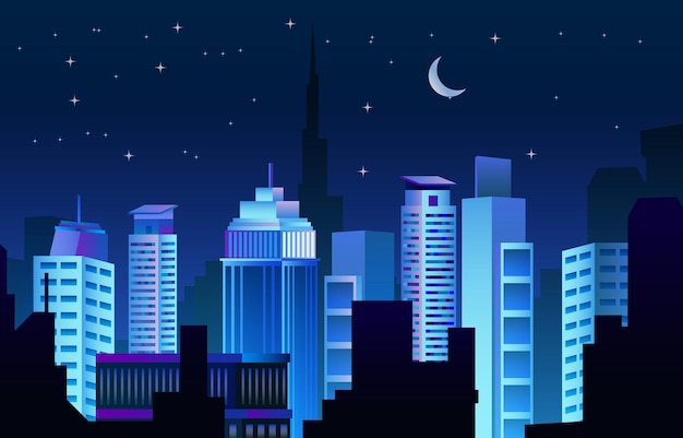 Vector skyscraper metropolitan background