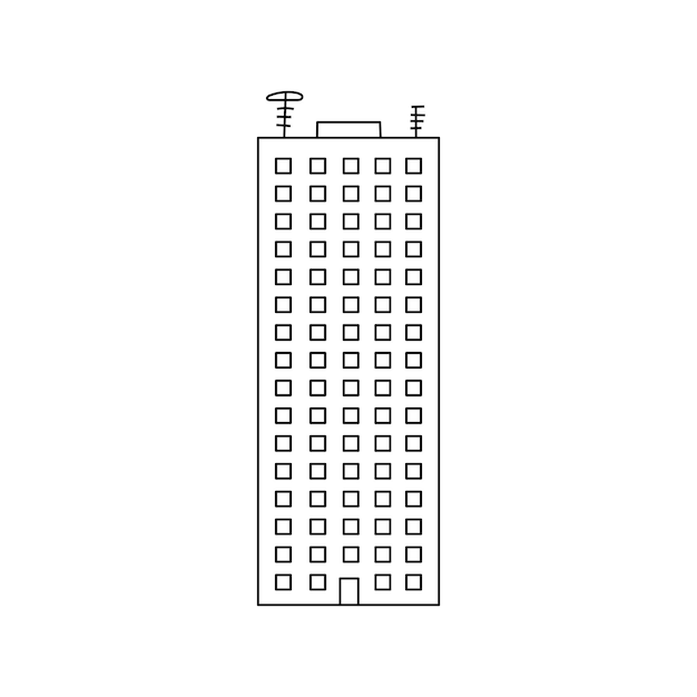 Illustrazione vettoriale del profilo del grattacielo