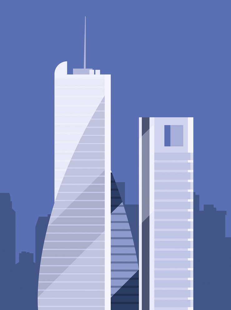 Vector skyscraper urban city town sky 