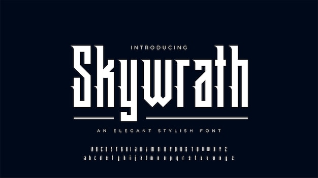 Vector skywrath a new futuristic font