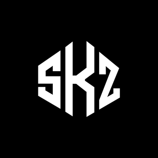 SKZ letter logo ontwerp met veelhoek vorm SKZ veelhoek en kubus vorm logo ontwerp SKZ zeshoek vector logo sjabloon witte en zwarte kleuren SKZ monogram bedrijf en vastgoed logo