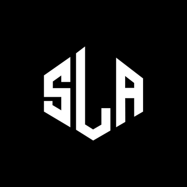 벡터 다각형 모양의 sla 글자 로고 디자인 (sla 다각형 및 큐브 모양 로고 디자인) sla 육각형 터 로고 템플릿 (백색과 검은색) sla 모노그램 비즈니스 및 부동산 로고