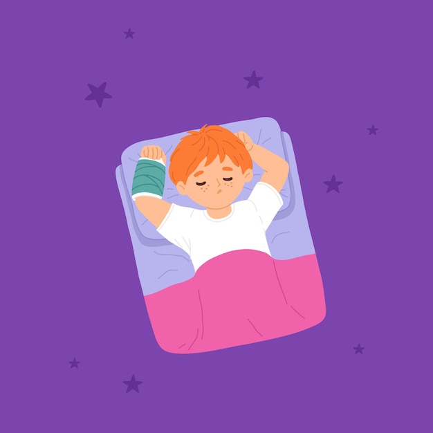 Slaapende baby's rustig kinderen slapen liggen en dromen's nachts schattige kleine jongens en meisjes lieve kinderen ontspannen op kussens platte cartoon vector illustraties geïsoleerd op witte achtergrond
