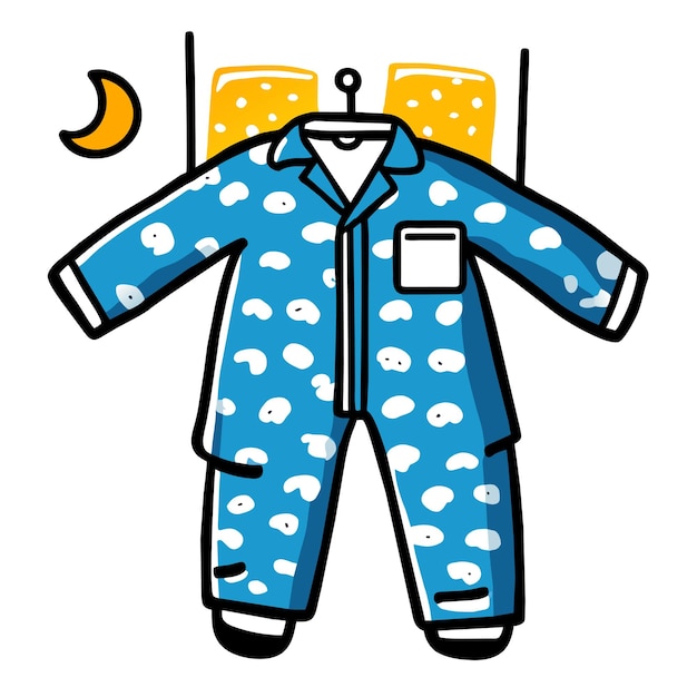 Vector slaapkleding of pyjama voor een gezonde slaapvectorillustratie