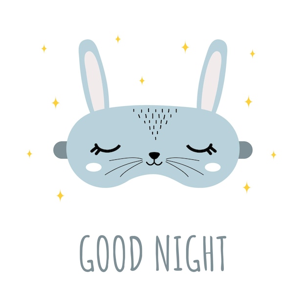 Slaapmasker met schattig konijn Oogbeschermingsaccessoire met dier Nachtkleding om te dromen en te ontspannen