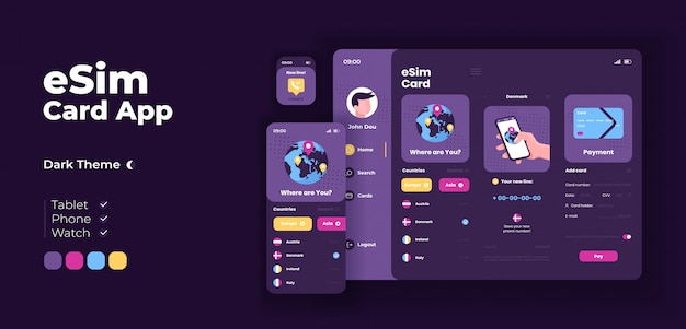 Vector slaapmuziek app-scherm adaptieve ontwerpsjabloon