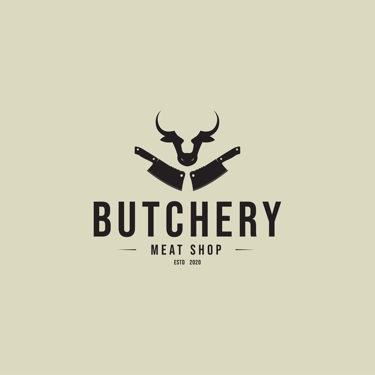Vector slagerij vintage logo concept