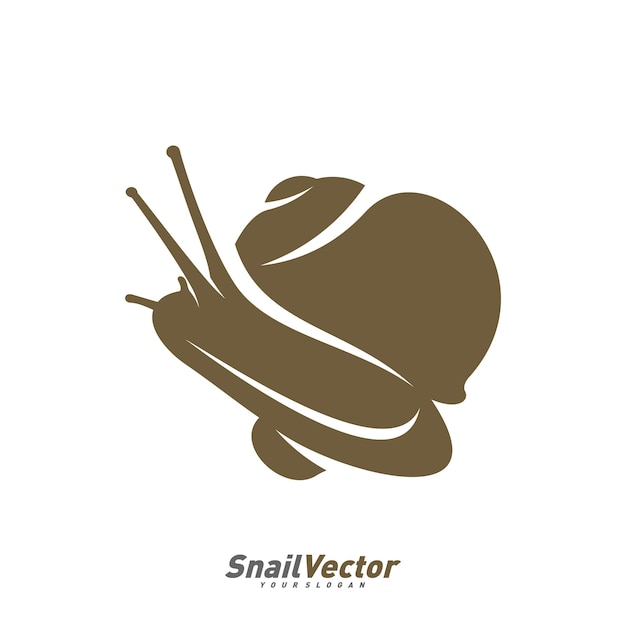 Slak logo ontwerp vector sjabloon Silhouet van slak ontwerp illustratie