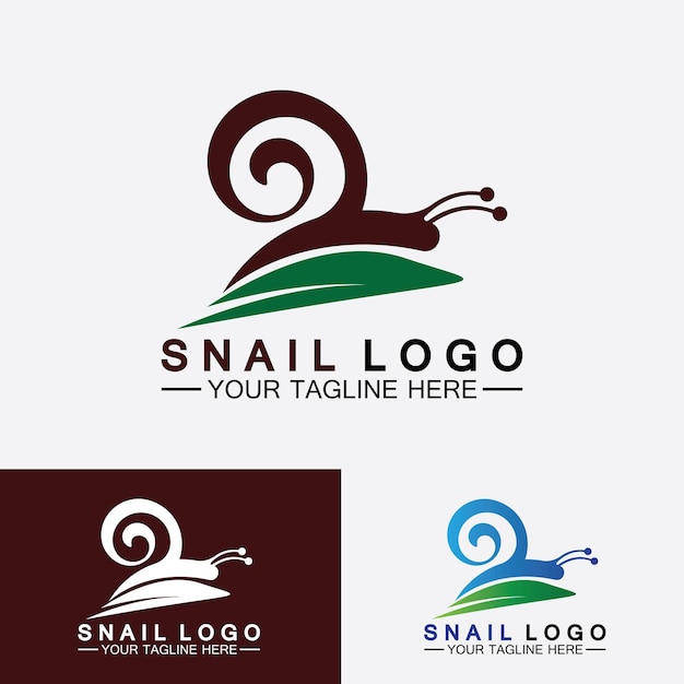 Slak logo sjabloon vector pictogram illustratie ontwerp