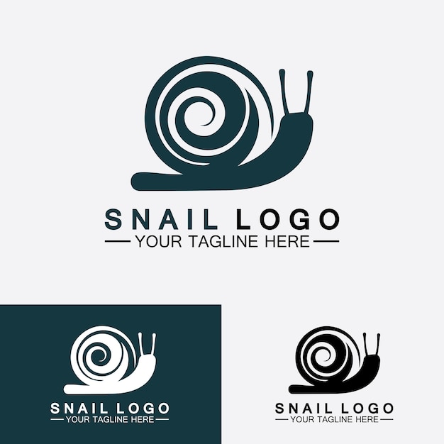 Slak logo sjabloon vector pictogram illustratie ontwerp