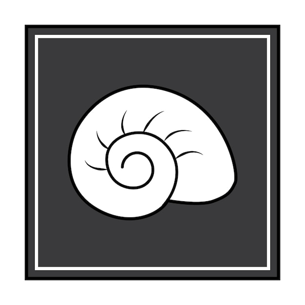 Slak pictogram logo vector ontwerpsjabloon