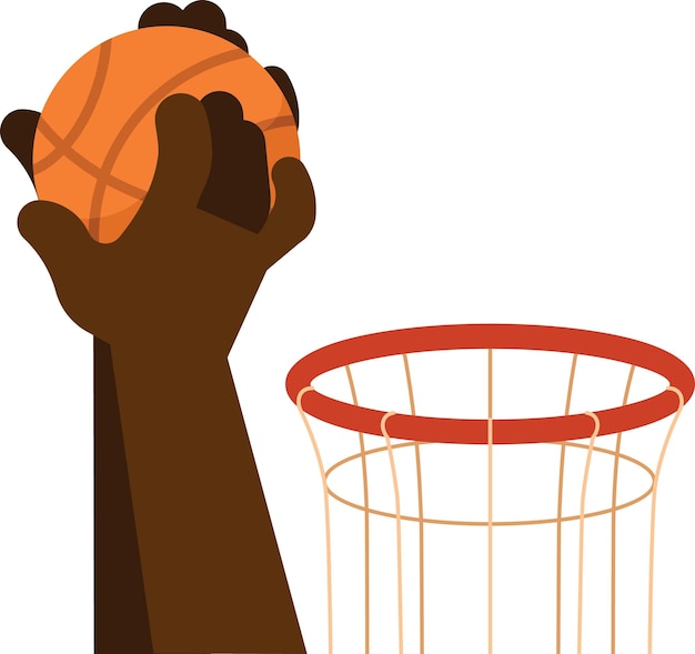 Slam Dunk Basketball Game Isolated On Transparent Background