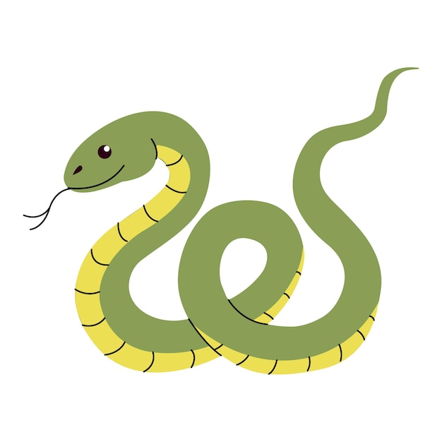 Slang in doodle-stijl Symbool van het jaar volgens de Chinese kalender Symbool van 2025