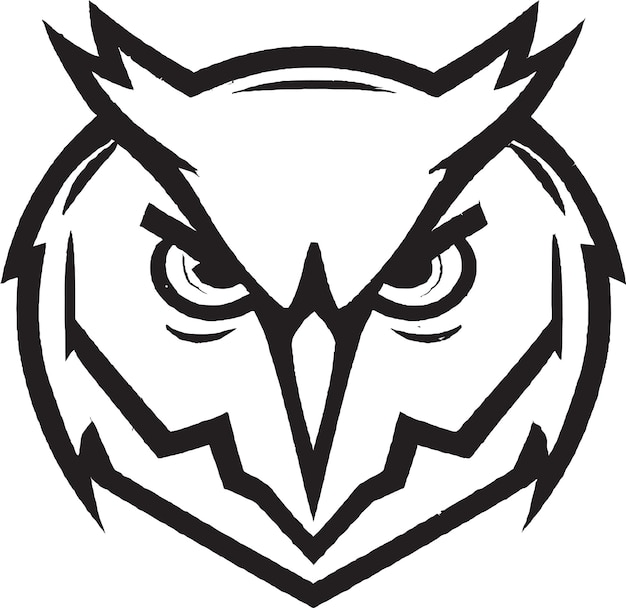 Slank Uil-logo met elegante vleugels en geometrische vormen