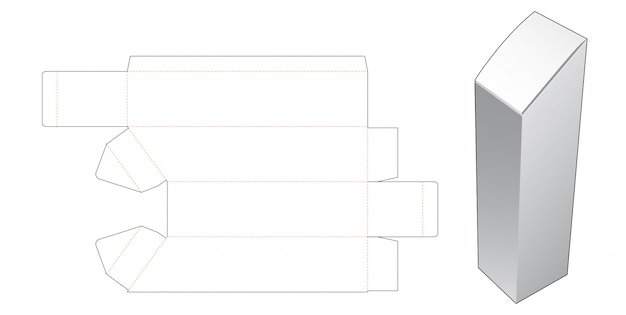 傾斜した背の高いボックスダイカットテンプレート