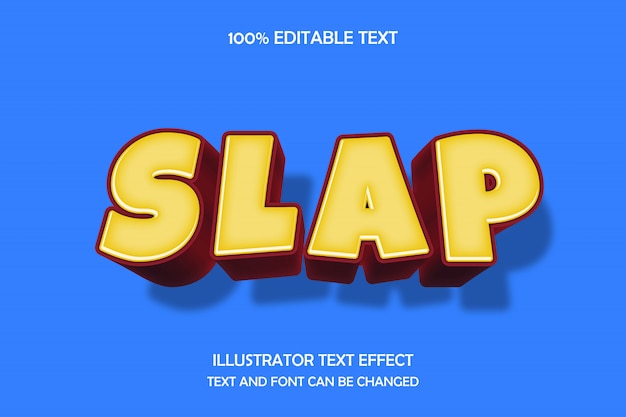 Slap, editable text effect modern  comic style